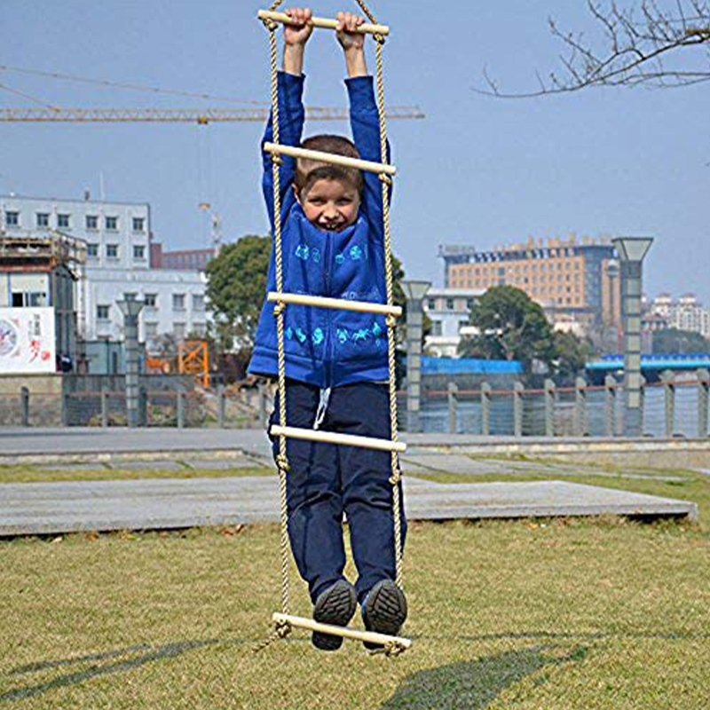 Thang dây leo núi bằng gỗ cho trẻ em